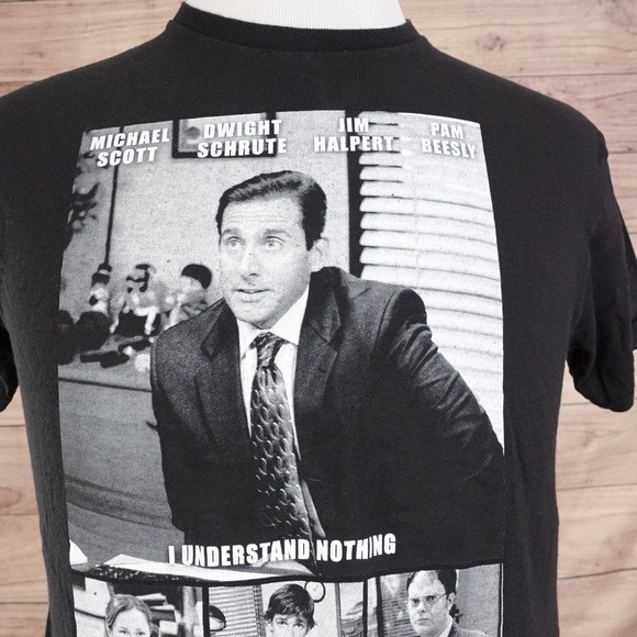 THE OFFICE 2005 MICHAEL SCOTT I UNDERSTAND NOTHING FUNNY HUMOR T-SHIRT SZ M - Picture 2 of 7
